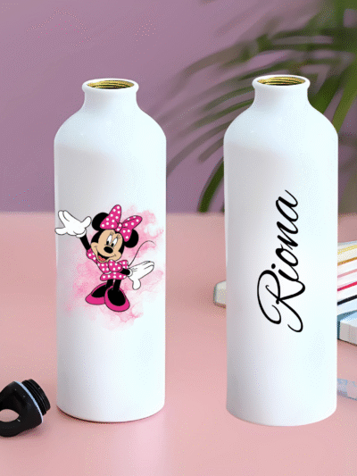 Personalized 750ml Stainless Steel Water Bottle – Custom Name | Kids | Mickey Mouse | Minnie Mouse
