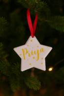 Acrylic Christmas tree hangings 3inch star shape | Christmas tree ornament