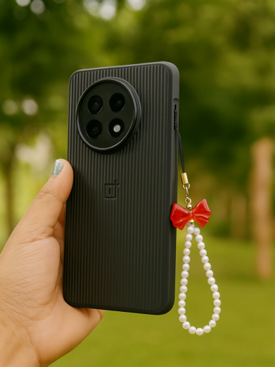 Bow White Beads Phone Charms – Cute & Trendy Accessory