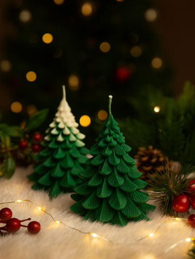 Christmas Tree Candle Scented – Green Small & Big | Christmas Collection candles