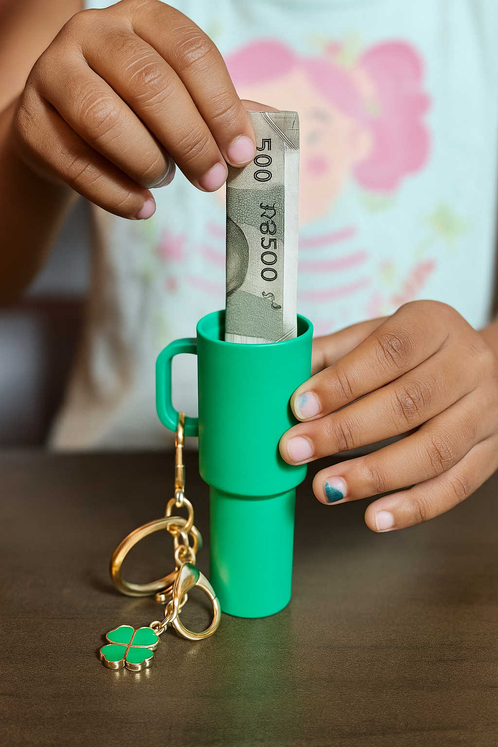 Mini Tumbler Keychain/Bag charm, Mini Storage ( Money, Lipstick )toy Insulated Travel Cup with Straw and Lid, Single color - Image 7