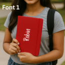 A5 Personalized Notebooks with Silver Name Print | Gift for Him OR Her