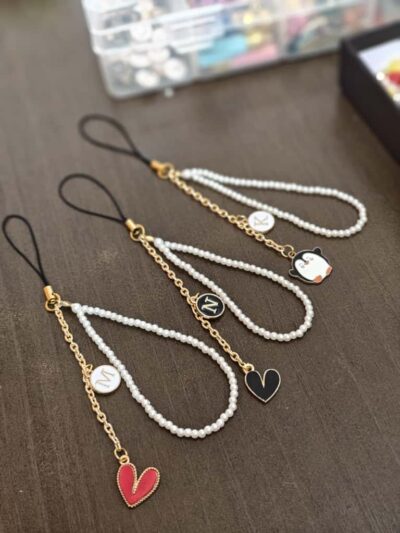 Personalized Beaded Phone Charms with Initial & Cute Charms | Trending phone charms