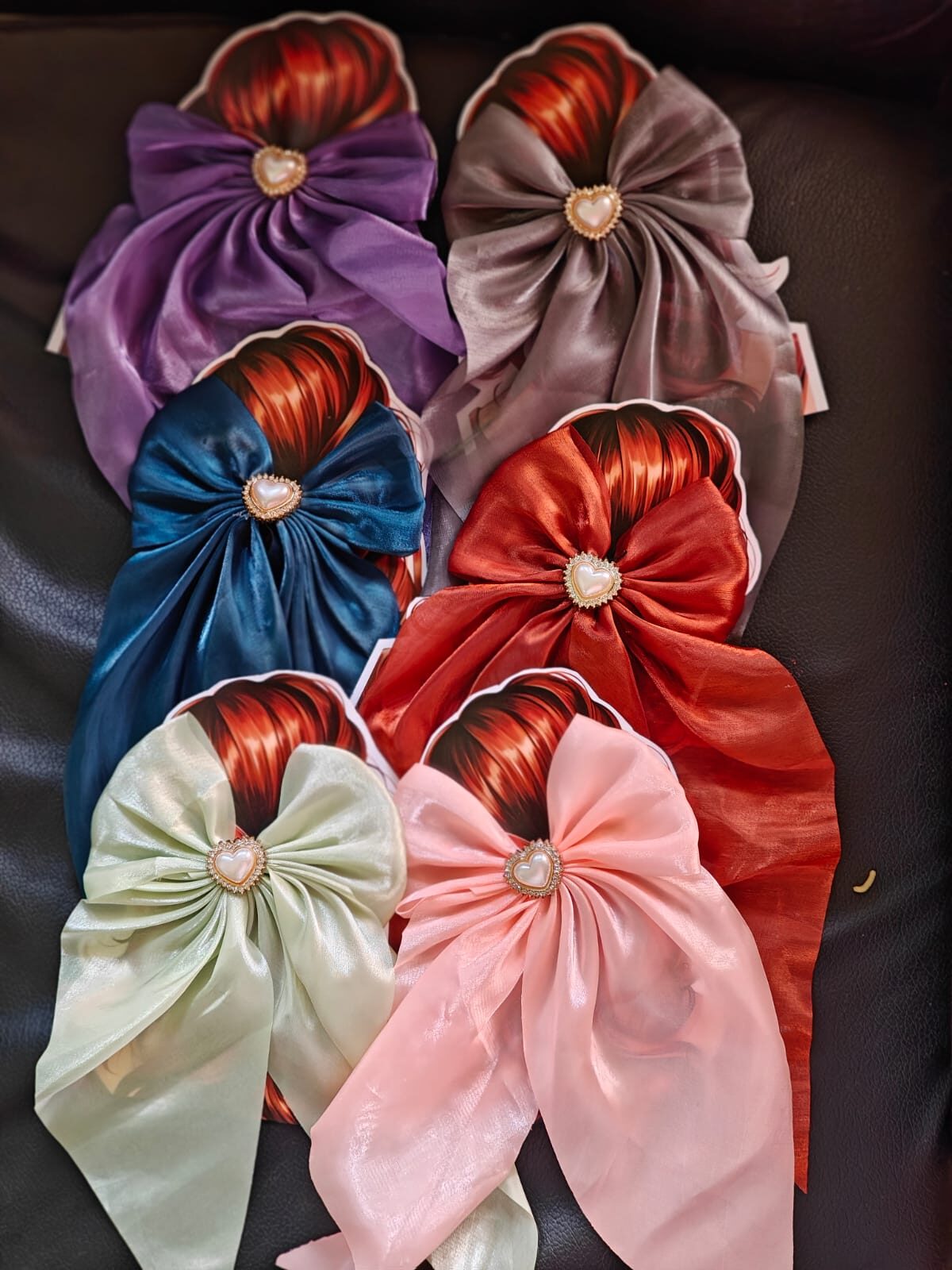 Organza Hair Bows Set of 4 – Mixed Colors | Stylish Hair Accessories