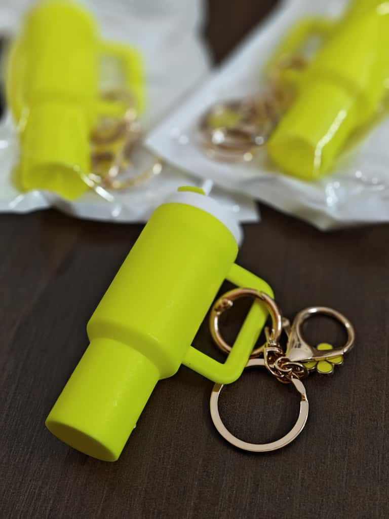 Mini Tumbler Keychain/Bag charm, Mini Storage ( Money, Lipstick )toy Insulated Travel Cup with Straw and Lid, Single color - Image 5