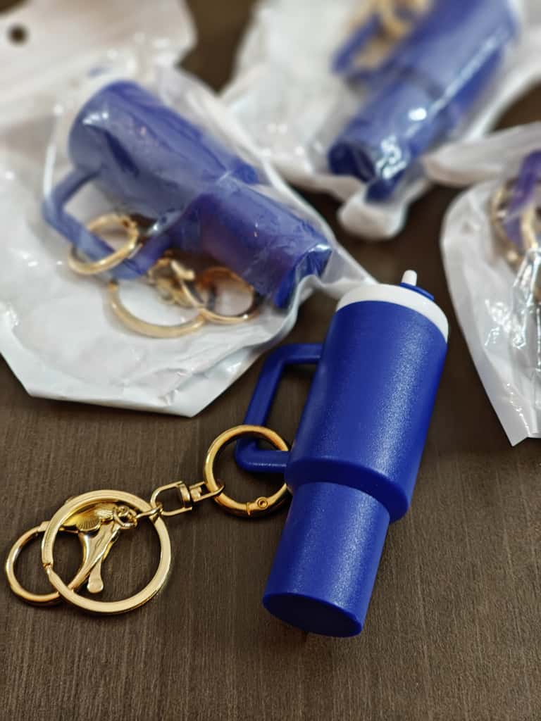 Mini Tumbler Keychain/Bag charm, Mini Storage ( Money, Lipstick )toy Insulated Travel Cup with Straw and Lid, Single color - Image 3