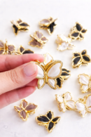 SET OF 4 CUTE ELEGANT BUTTERFLY MINI HAIR CLAW CLIPS | TRENDING | GOLD-TONED FRAME|  1.5 INCH LONG