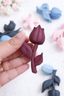 SET OF 2 CUTE MINIMAL TULIP HAIR CLAW CLIP | RANDOM COLOURS