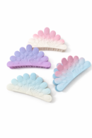 DOUBLE PASTEL SHADE BIG PEACOCK HAIR CLAW CLIPS | CUTE AND TRENDING | STRONG GRIP