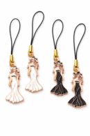 ENAMEL LADY PHONE CHARMS | AVAILABLE IN BLACK AND WHITE | CUTE AND TRENDING